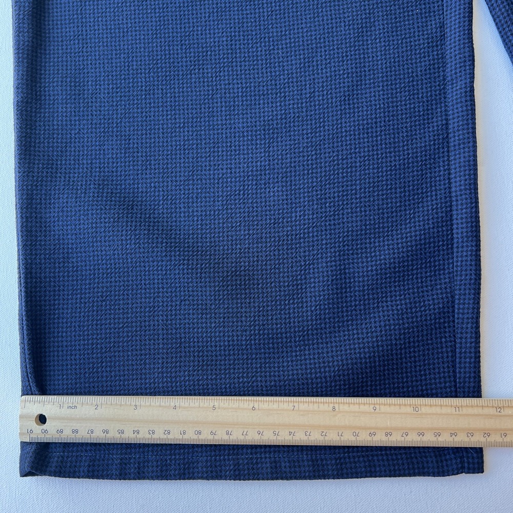 Eileen Fisher Set Womens M/L Mandarin Collar Wide Leg Culottes Pants Blue Black - Picture 12 of 15
